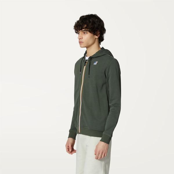 K Way ARNEL POLY COTTON GREEN BLACKISH