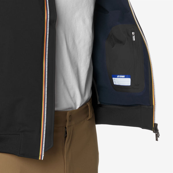 K Way ARSENE BONDED BLACK-BLUE DEPTH