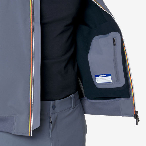 K Way ARSENE BONDED GREY BLUE A-BLUE D