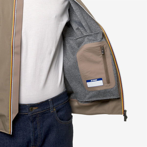 K Way ARSENE BONDED JERSEY BEIGE TAUPE