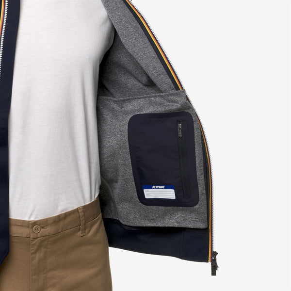 K Way ARSENE BONDED JERSEY BLUE DEPTH