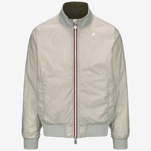 K Way ARSENE PLUS.2 REVERSIBLE GREEN C-BEIGE L