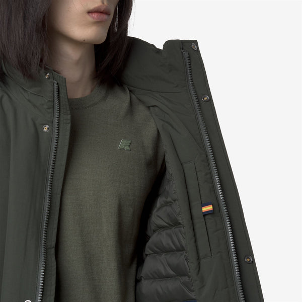 K Way ARSENE WARM OTTOMAN GREEN BLACKISH