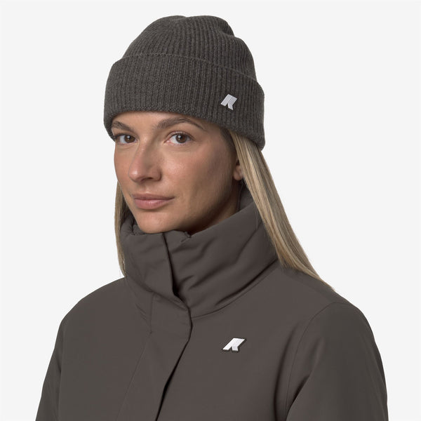 K Way BRICE CARDIGAN STITCH WOOL BLACK OLIVE MEL