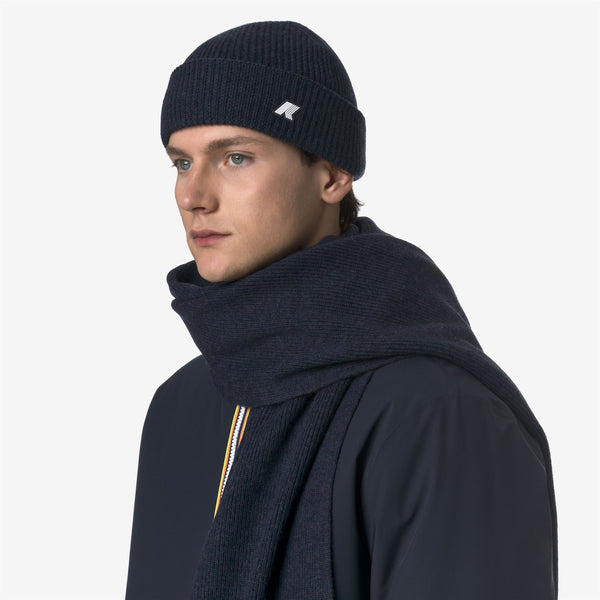 K Way BRICE CARDIGAN STITCH WOOL BLUE AIRFORCE MEL