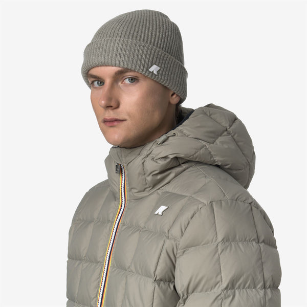 K Way BRICE CARDIGAN STITCH WOOL GREEN OAK MELANGE