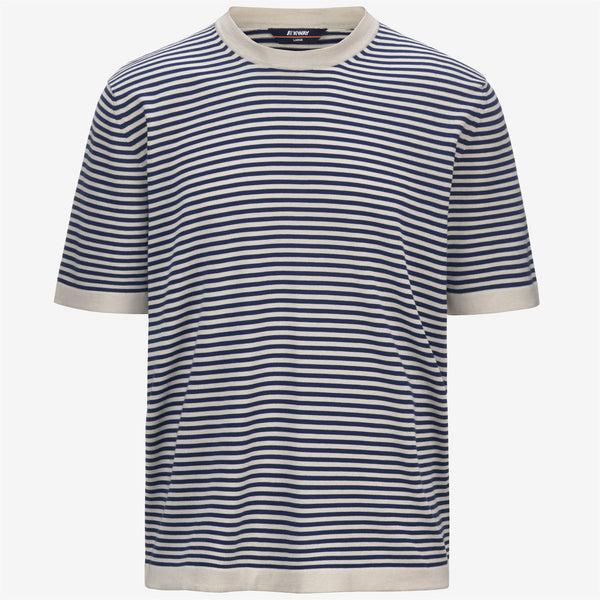 k way COMBE STRIPES BEIGE LT-BLUE DEPTHS
