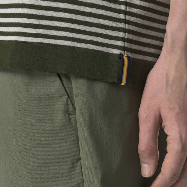 K Way COMBE STRIPES GREEN AFRICA-BEIGE LT