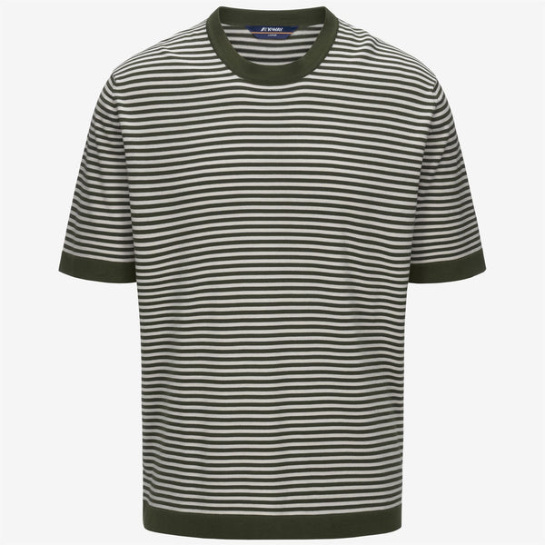 k way COMBE STRIPES GREEN AFRICA-BEIGE LT