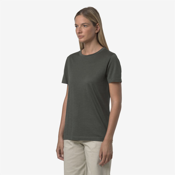 K Way COMBE WOOL BLEND GREEN BLACKISH