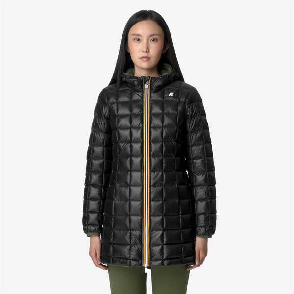 K Way DENISE ST THERMO REVERSIBLE GREEN C-BLACK P