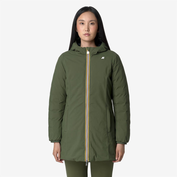 K Way DENISE ST THERMO REVERSIBLE GREEN C-BLACK P