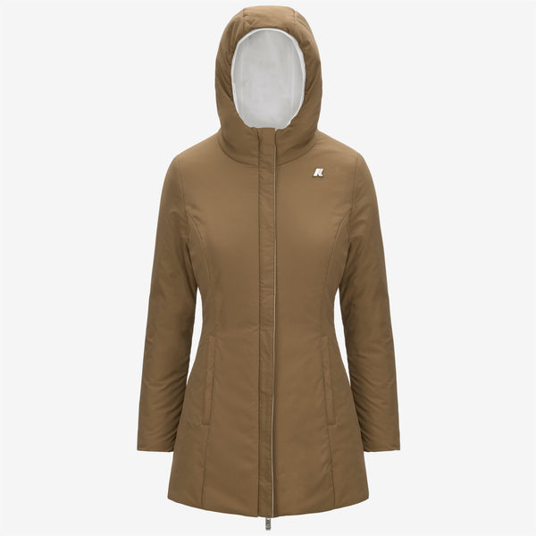 K Way DENISE ST WARM REVERSIBLE WHITE G-BROWN C