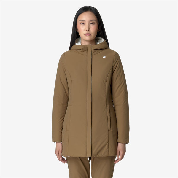 K Way DENISE ST WARM REVERSIBLE WHITE G-BROWN C