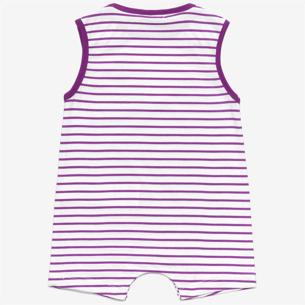 K Way E. BABELLE STRIPES JERSEY WHITE-VIOLET