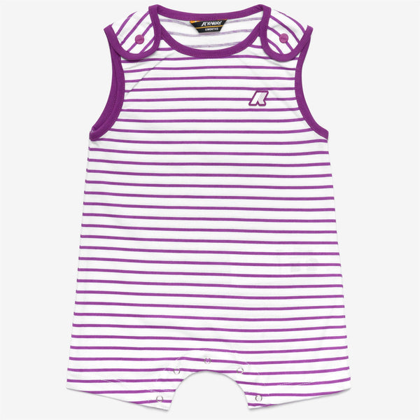 k way E. BABELLE STRIPES JERSEY WHITE-VIOLET
