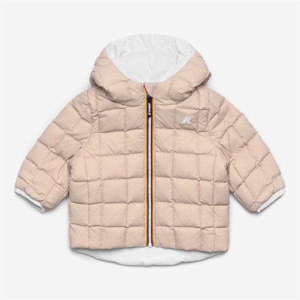 K Way E. JACK ST THERMO REVERSIBLE WHITE G-PINK T