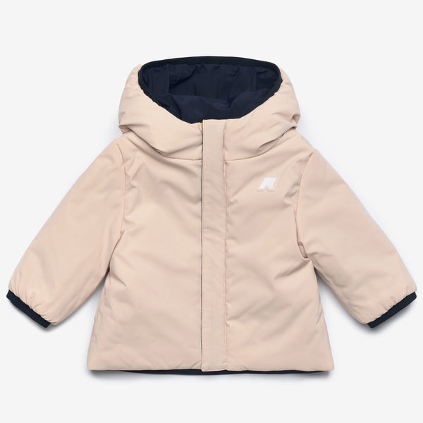 K Way E. JACK ST WARM REVERSIBLE BLUE D-PINK T