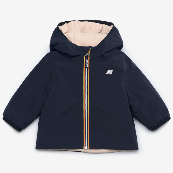 k way E. JACK ST WARM REVERSIBLE BLUE D-PINK T