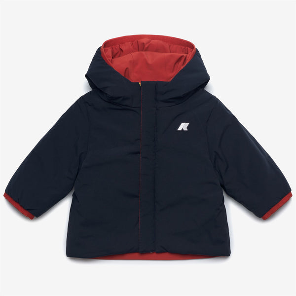 K Way E. JACK ST WARM REVERSIBLE RED P-BLUE D