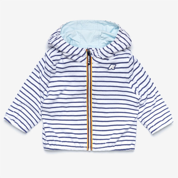 K Way E. JAKE PLUS.2 JERSEY REVERSIBLE BLUE STRIPES