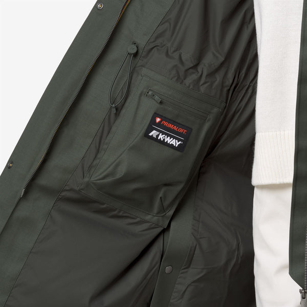 K Way ELLA WOOL NYLON MIX GREEN BLACKISH COMBO