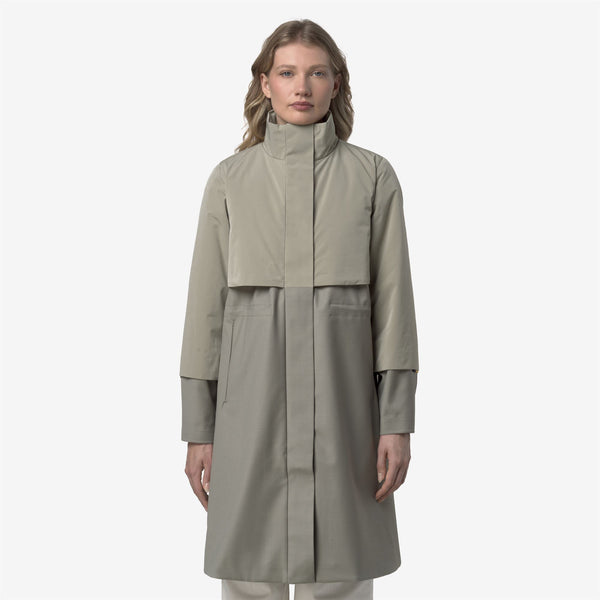 K Way ELLA WOOL NYLON MIX GREEN OAK-GREEN OAK