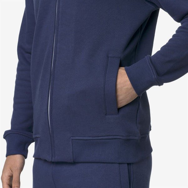 K Way FINN FRENCH TERRY BLUE DEEP COBALT