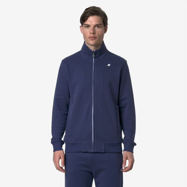 K Way FINN FRENCH TERRY BLUE DEEP COBALT