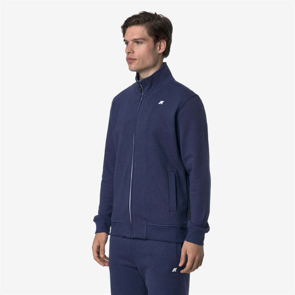 K Way FINN FRENCH TERRY BLUE DEEP COBALT