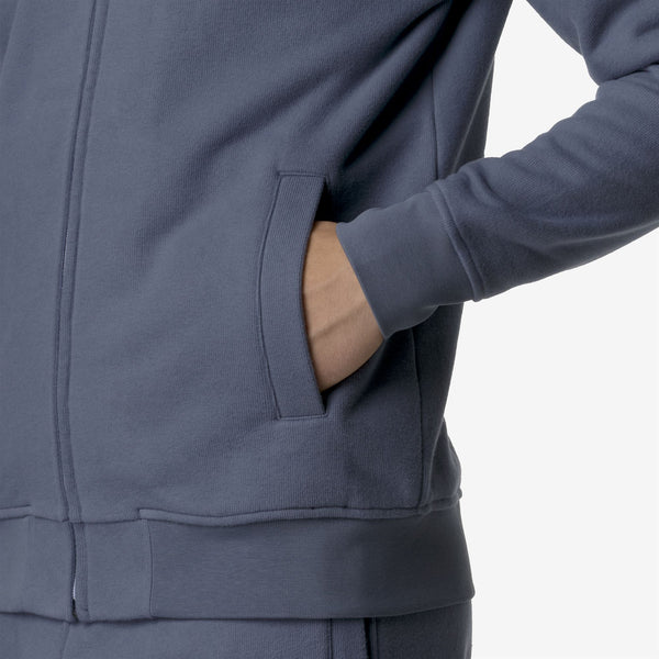 K Way FINN HEAVY FLEECE GREY BLUE AVIO