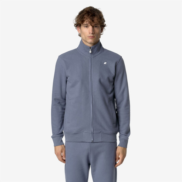 K Way FINN HEAVY FLEECE GREY BLUE AVIO
