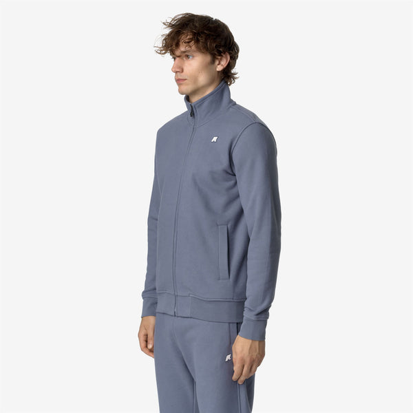 K Way FINN HEAVY FLEECE GREY BLUE AVIO