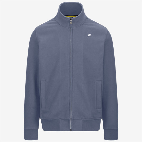k way FINN HEAVY FLEECE GREY BLUE AVIO