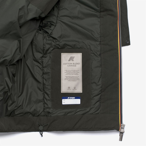 K Way GUILLERMO COTTON FEEL GREEN BLACKISH COMBO