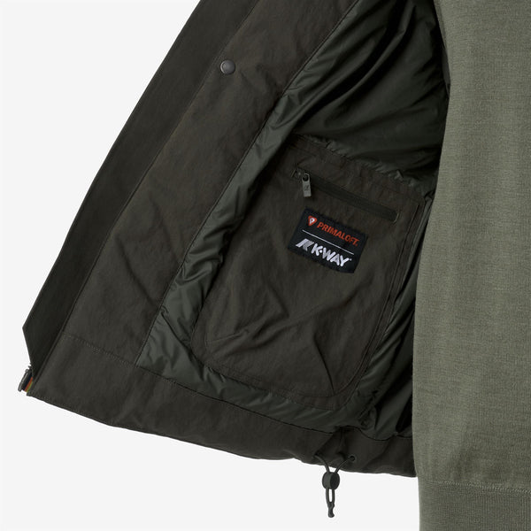 K Way GUILLERMO COTTON FEEL GREEN BLACKISH COMBO