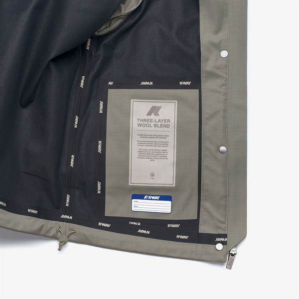 K Way ISAN WOOL NYLON MIX GREEN OAK-GREEN OAK