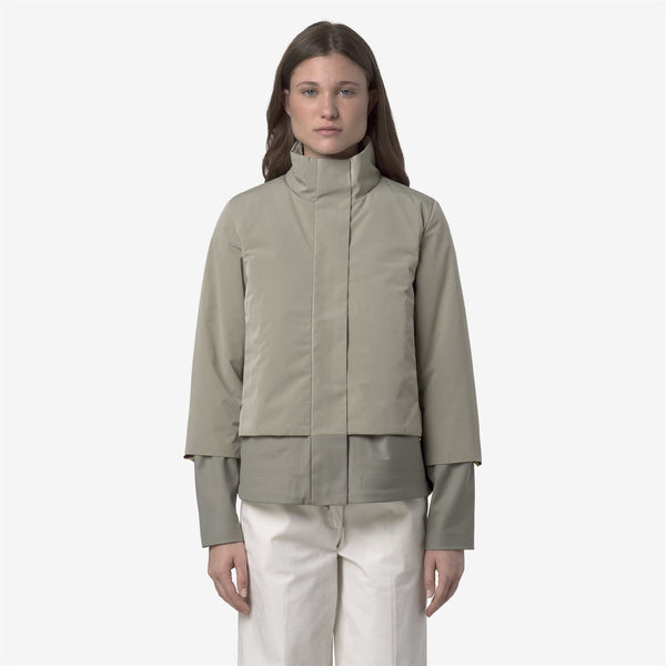 K Way ISAN WOOL NYLON MIX GREEN OAK-GREEN OAK