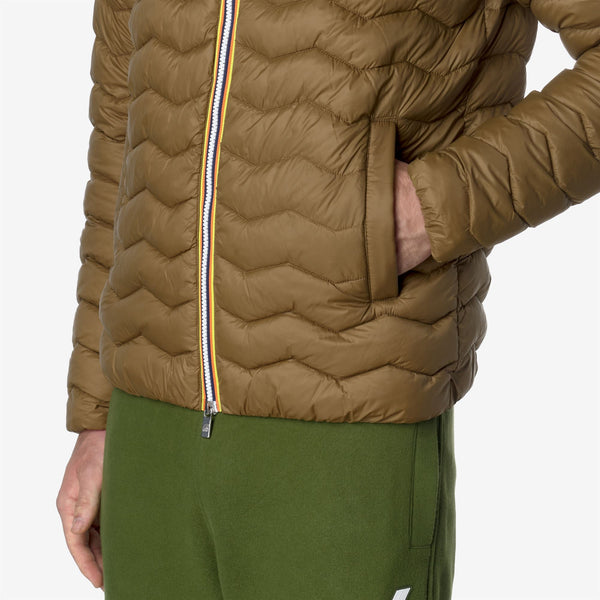 K Way JACK QUILTED WARM BROWN CORDA