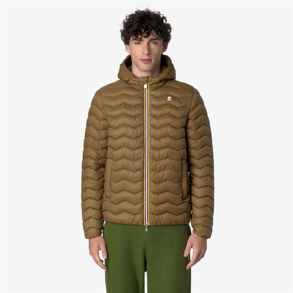 K Way JACK QUILTED WARM BROWN CORDA
