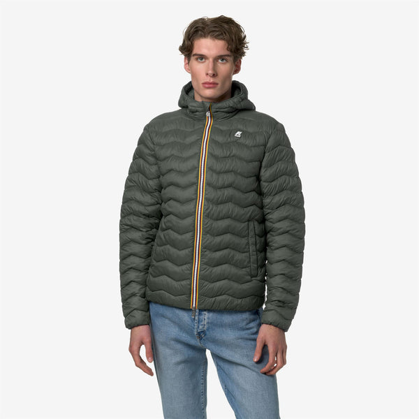 K Way JACK QUILTED WARM GREEN BLACKISH