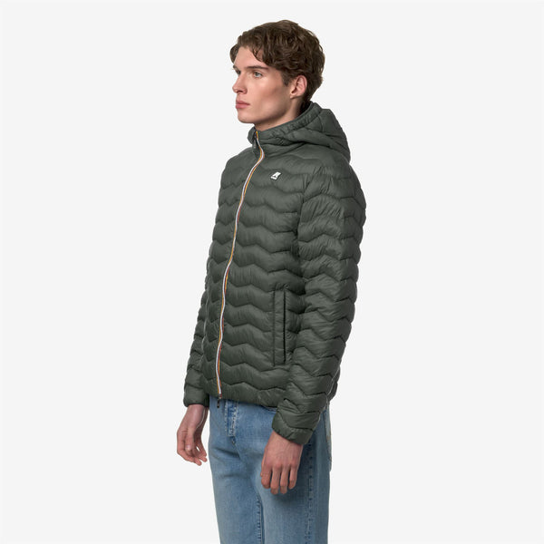K Way JACK QUILTED WARM GREEN BLACKISH