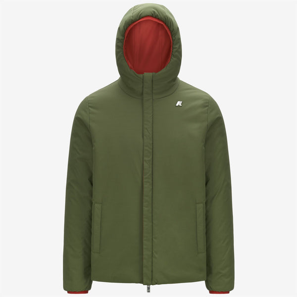 K Way JACK ST WARM REVERSIBLE RED P-GREEN C