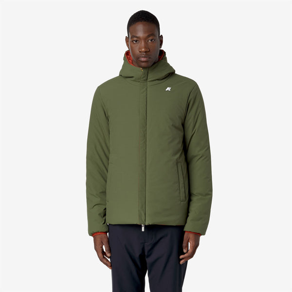 K Way JACK ST WARM REVERSIBLE RED P-GREEN C
