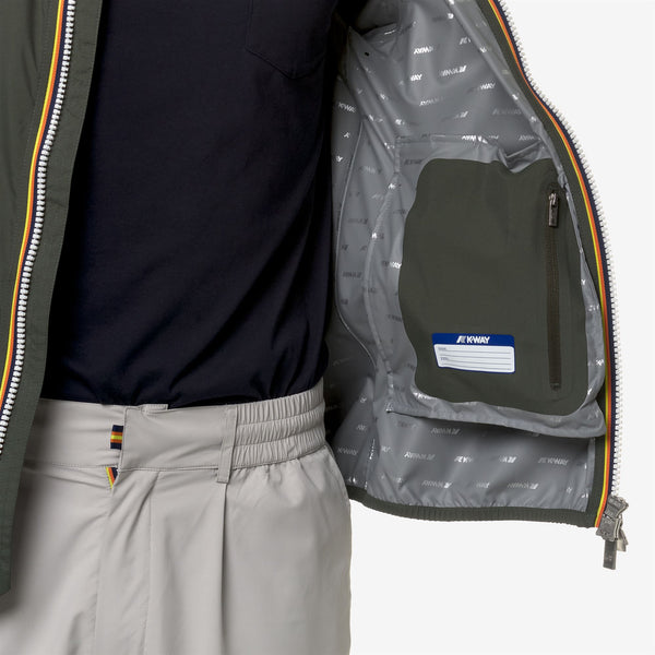 K Way JACK STRETCH DOT GREEN BLACKISH