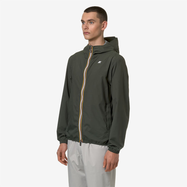 K Way JACK STRETCH DOT GREEN BLACKISH