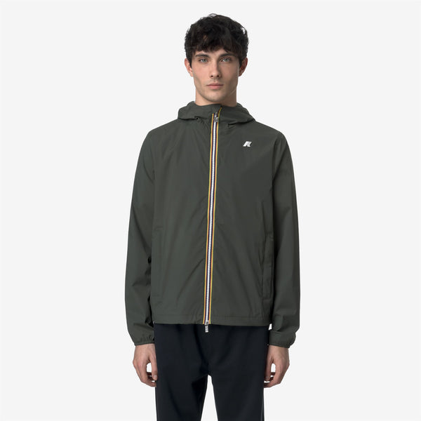 K Way JACK STRETCH NYLON JERSEY GREEN BLACKISH
