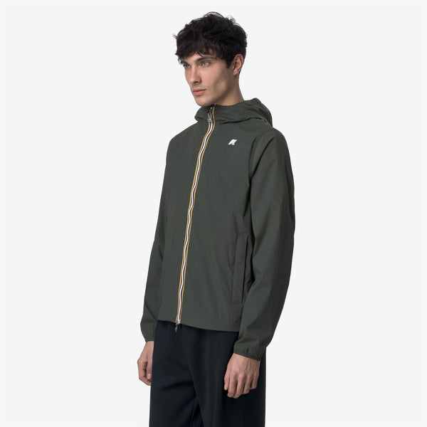 K Way JACK STRETCH NYLON JERSEY GREEN BLACKISH