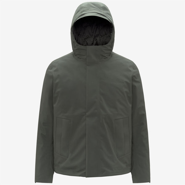 k way JACKEN BONDED PADDED GREEN BLACKISH COMBO