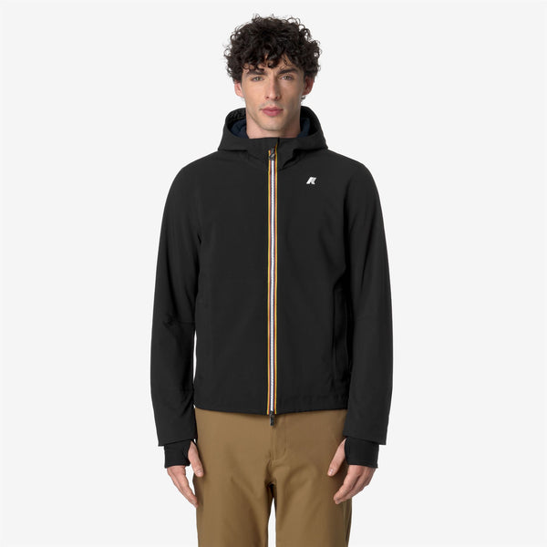 K Way JACKO BONDED BLACK-BLUE DEPTH